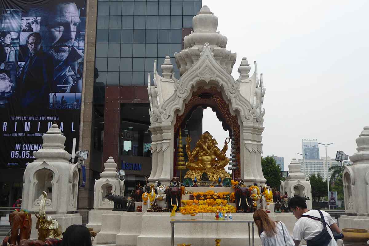 The Ganesha & Trimurti Shrines Ratchaprasong Bangkok