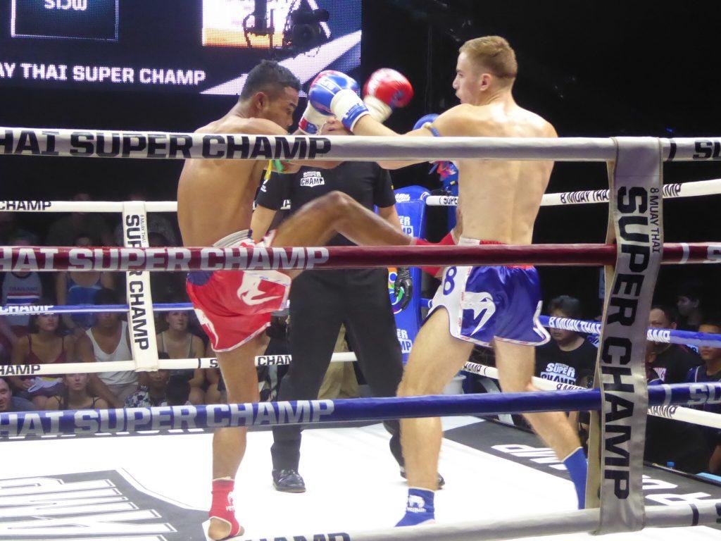 Muay Thai Boxing in Bangkok, Thailand.