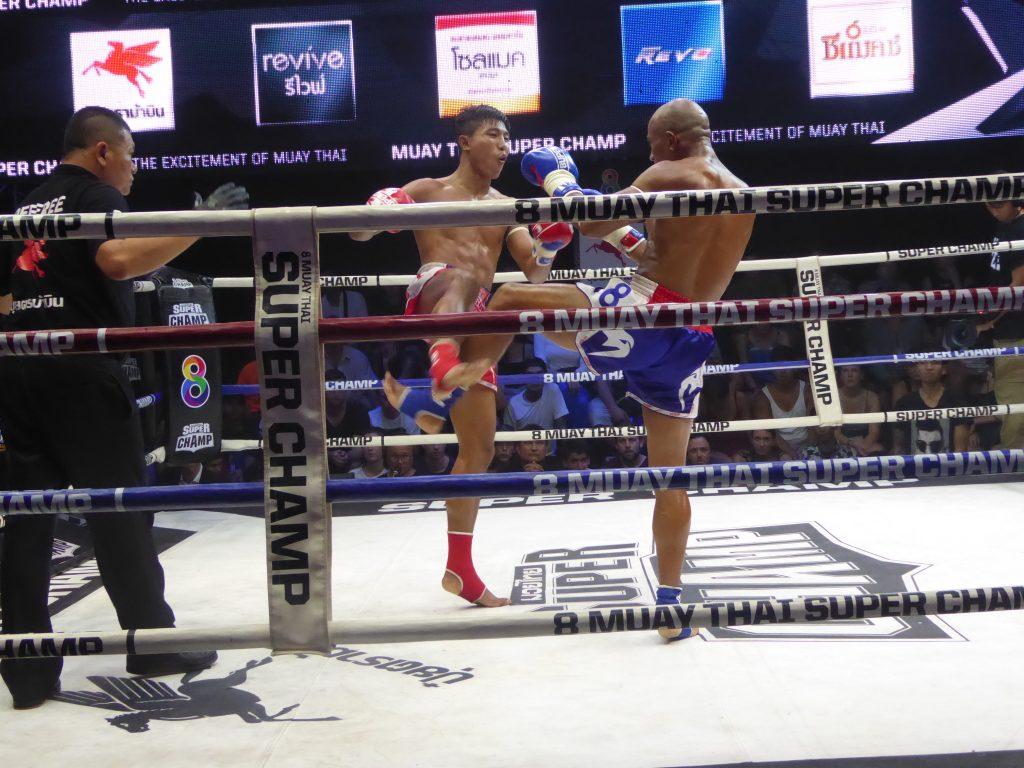 Super Champ Muay Thai Boxing in Bangkok, Thailand.