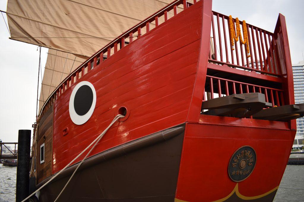 An old boat at IconSiam in Bangkok