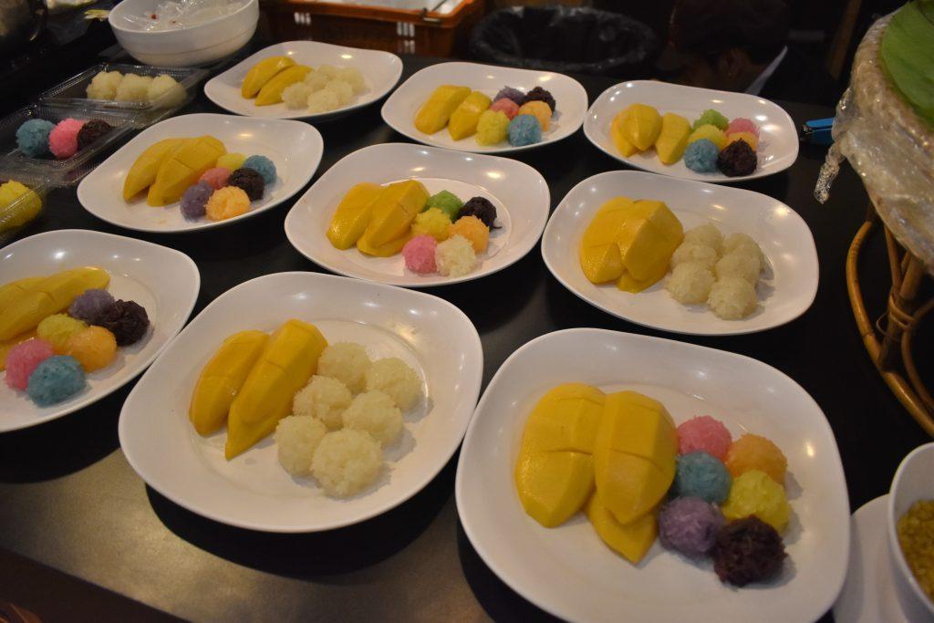 Mango with Sticky Rice at Amarin Plaza in Bangkok