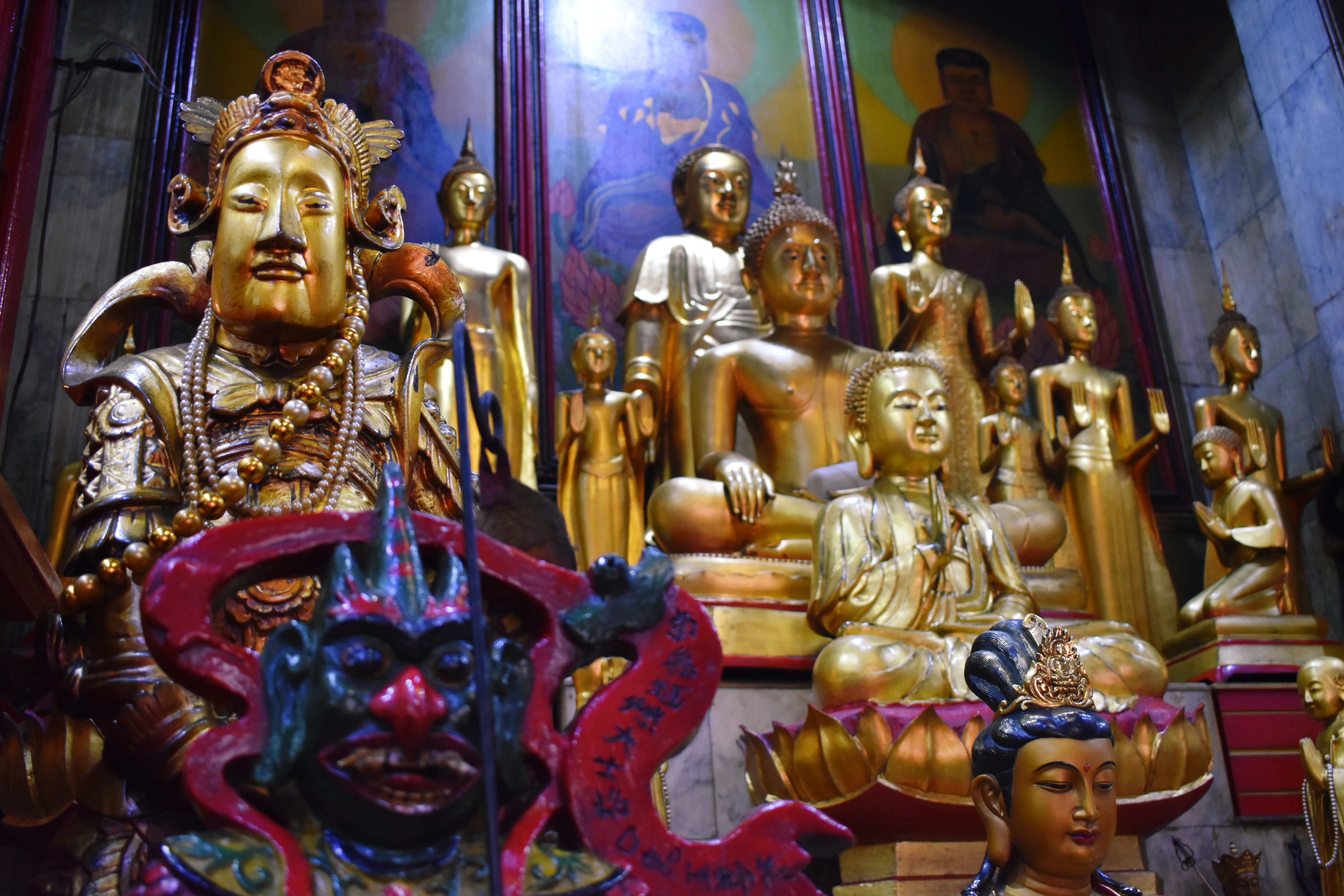 Chinese Buddha Images at a temple in Bangkok